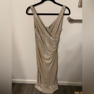 Lauren by Ralph Lauren Gold Evening Gown Size 10